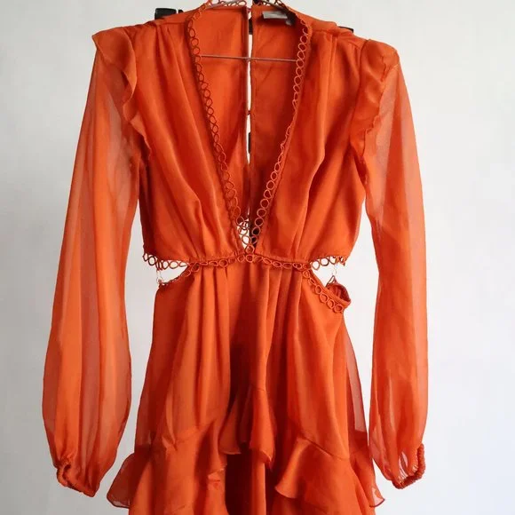 ASOS | Dresses | Asos Burnt Orange Long Sleeve Mini Sundress V Neck Cut Out Size Xs Or S | Poshmark ASOS | Dresses | Asos Burnt Orange Long Sleeve Mini Sundress V Neck Cut Out Size Xs Or S | Poshmark